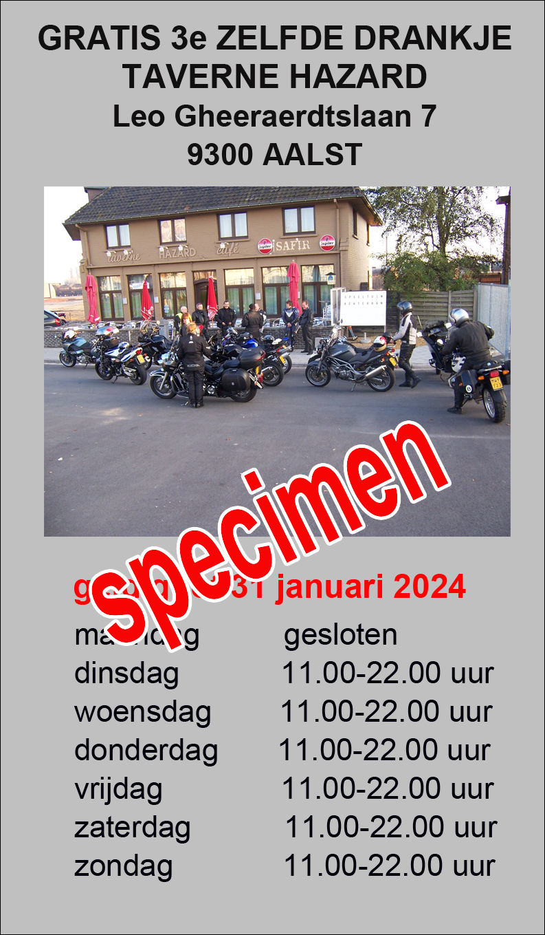 2023 specimen voordeel hazard